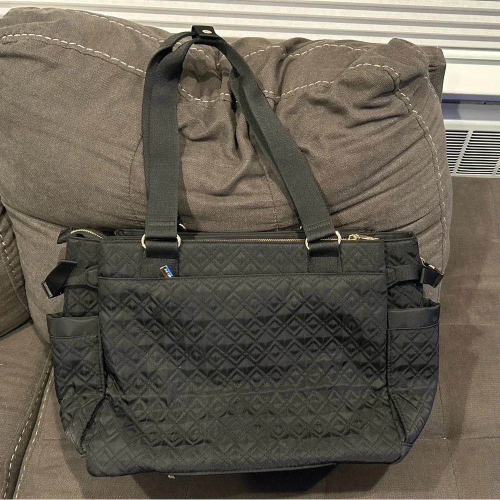 Rachel Zoe Quilted Black Baby Bag